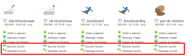 1.48 Pictogramas que no disponen de locución en mp3