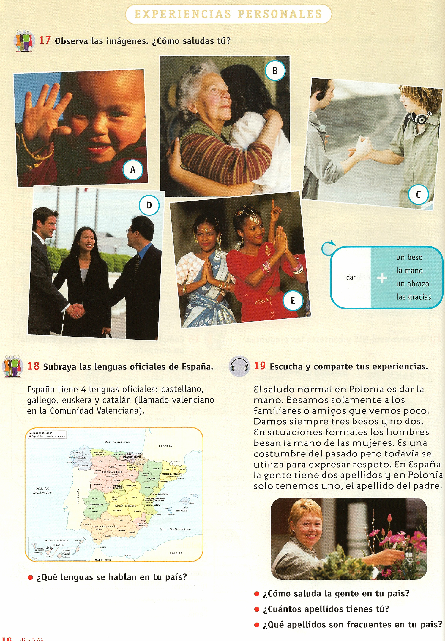 Isabel Sanz, F (Coord) (2008): Horizontes - Español Nueva Lengua - Libro del alumno - Madrid SM Pg 16