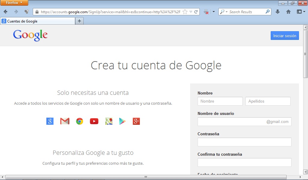 4.24. Gmail. Captura de pantalla.