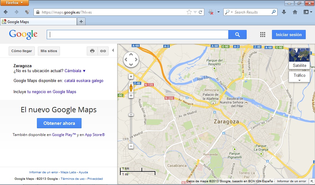 4.22. Google Maps. Captura de pantalla.