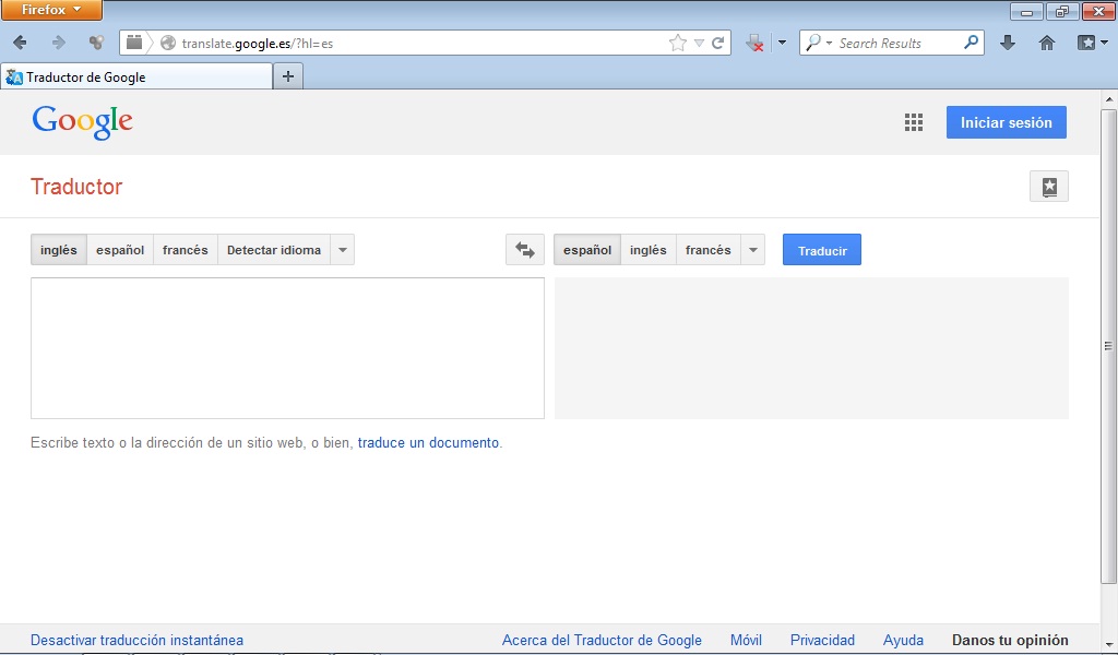 4.21. Traductor de Google. Captura de pantalla.