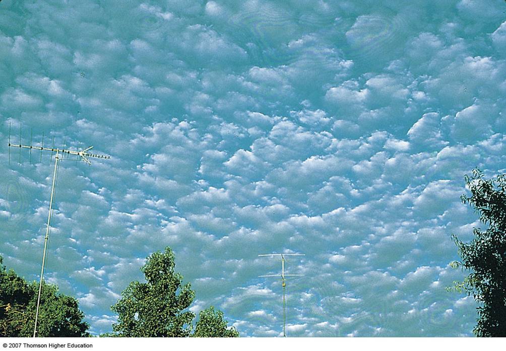 Nubes medias: altocúmulos