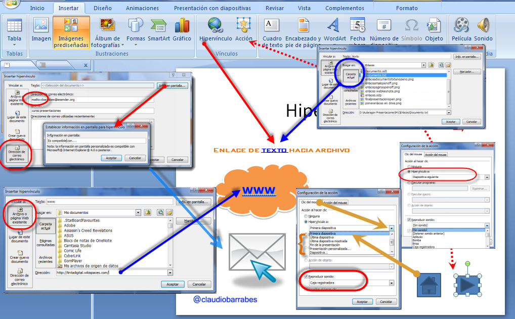 Insertar Hipervículo en Powerpoint