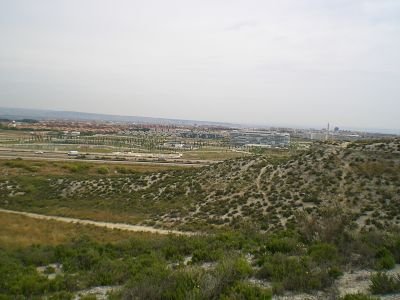 Vista de Valdespartera en la salida a la estepa