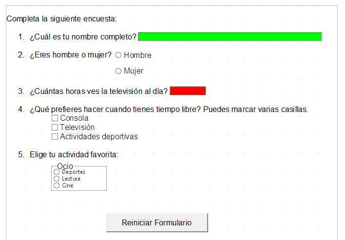 5.8. Ejercicio de Formularios con OpenOffice Writer. Captura propia.